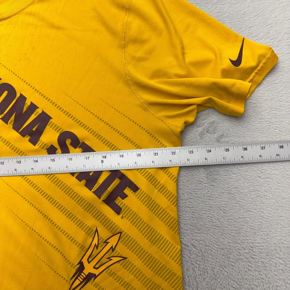 Nike Shirt Mens Large Gold Arizona State Sun Devils Dri-FIT Sparky Logo Graphic